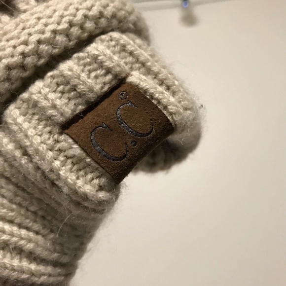 Beige C.C Beanie Hat - Picture 2 of 5